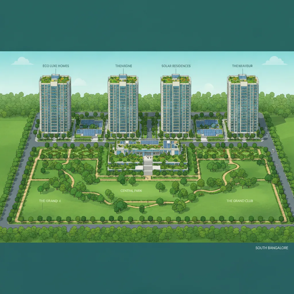 Green Living Environment at Prestige Falcon City Luxe Green Living Environment at Prestige Falcon City Luxe